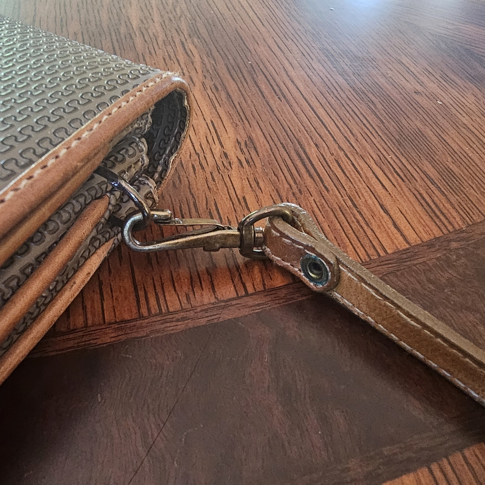 Charles Jourdan Tan and Gray Crossbody Bag - Picture 6 of 11